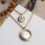 Zendala Layering Necklace Mother-of-Pearl/Gold - Wood Core Model: Jewelry