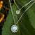 Zendala Layering Necklace Mother-of-Pearl/Silver - Holzkern Model: Jewelry