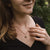 Opacity Necklace with Round Wood Pendant - Wood Core Model: Jewelry