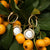 Zendala Earrings with Round Pendant - Wooden Core Model: Jewelry