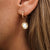 Zendala Earrings with Round Pendant - Wooden Core Model: Jewelry