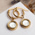Zendala Earrings with Round Pendant - Wooden Core Model: Jewelry