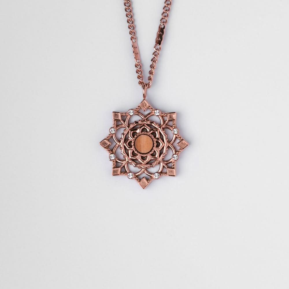 Aphonia Necklace Snowflake Pendant - Holzkern Model: Jewelry