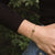 Opaque Bracelet with Round Wood Pendant - Wood Core Model: Jewelry