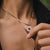 Stencil Necklace with Round Pendant - Wooden Core Model: Jewelry