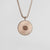 Stencil Necklace with Round Pendant - Wooden Core Model: Jewelry