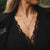 Stencil Necklace with Round Pendant - Wooden Core Model: Jewelry
