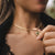 Stencil Necklace with Round Pendant - Wooden Core Model: Jewelry