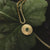 Stencil Necklace with Round Pendant - Wooden Core Model: Jewelry