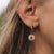 Stencil Earrings with Round Pendant - Wooden Core Model: Jewelry