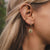 Stencil Earrings with Round Pendant - Wooden Core Model: Jewelry