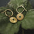 Stencil Earrings with Round Pendant - Wooden Core Model: Jewelry