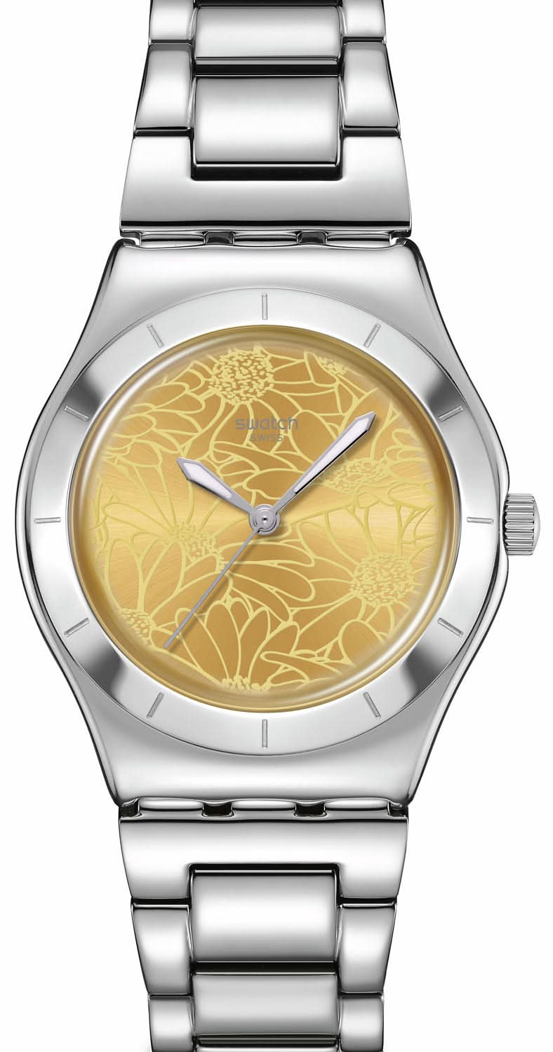 Swatch Irony YLS236G Women's Watch • Swiss Made • Creative Floral Design