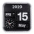 Karlsson Wall Clock 43.2x43.2 cm • Calendar Function • Retro Design • Precise Quartz Movement