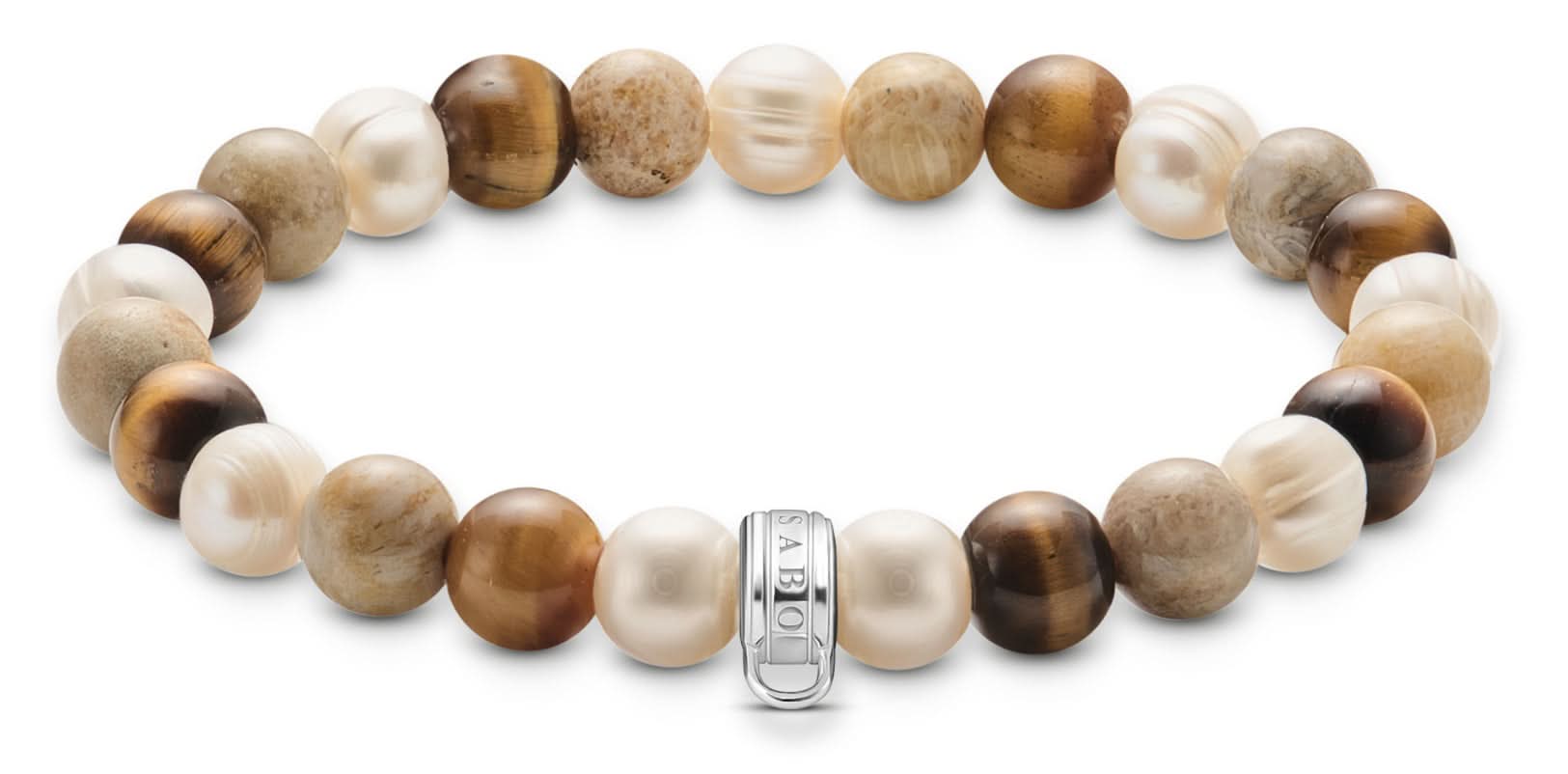 Thomas Sabo Beaded Bracelet with Natural Stones Silver