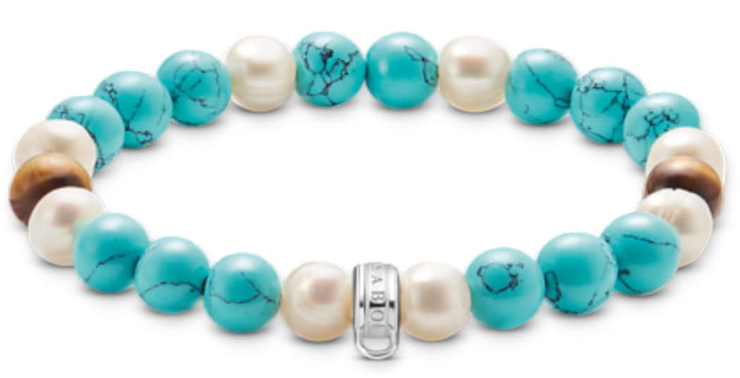 Thomas Sabo Bead Bracelet with Colorful Stones Silver