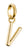 Thomas Sabo Charm Pendant Letter V Connect gold plated