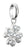 Thomas Sabo Charm Pendant Four-Leaf Clover with Stones Connect Silver
