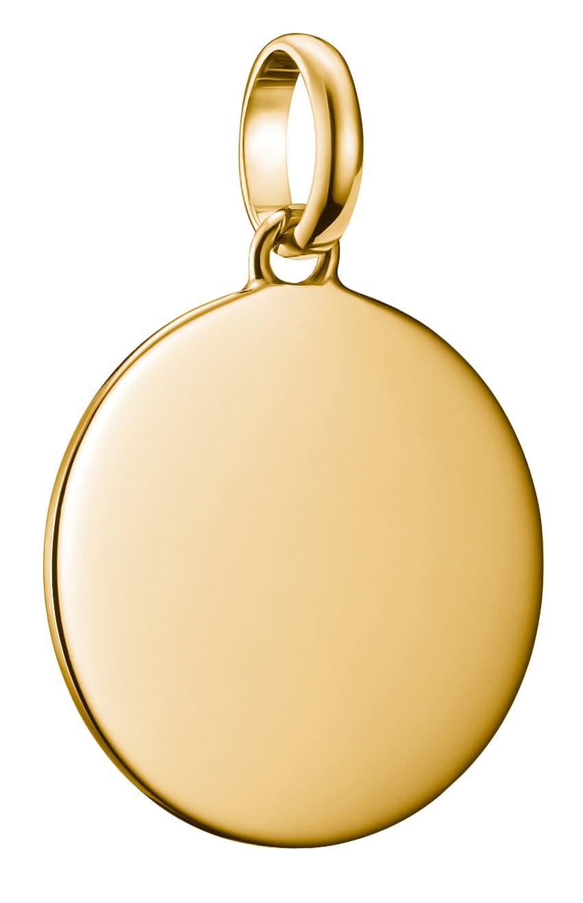 Thomas Sabo Large Coin Charm Pendant Connect Gold Plated
