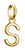 Thomas Sabo Charm Pendant Letter S Connect Gold Plated