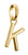 Thomas Sabo Charm Pendant Letter K Connect Gold Plated