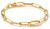Thomas Sabo Charm Bracelet Paperclip with Gold-Plated Connect Link