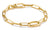 Thomas Sabo Paperclip Charm Bracelet with a Gold-Plated Connect Link