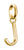 Thomas Sabo Charm Pendant Letter J Connect Gold Plated