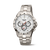 Boccia Herren-Armbanduhr, silbernes Metallband, weißes Chronographenzifferblatt