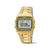 Boccia Digitaler Chronograph: goldplattierte Armbanduhr mit Titanarmband und Digitalanzeige.