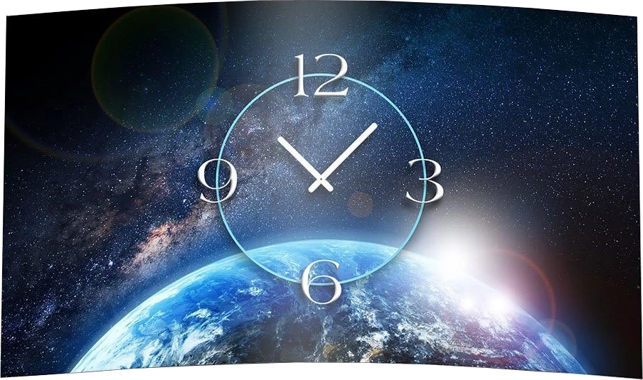 Dixtime Wall Clock 28x48 cm Aluminum • Modern Design • Silent Movement