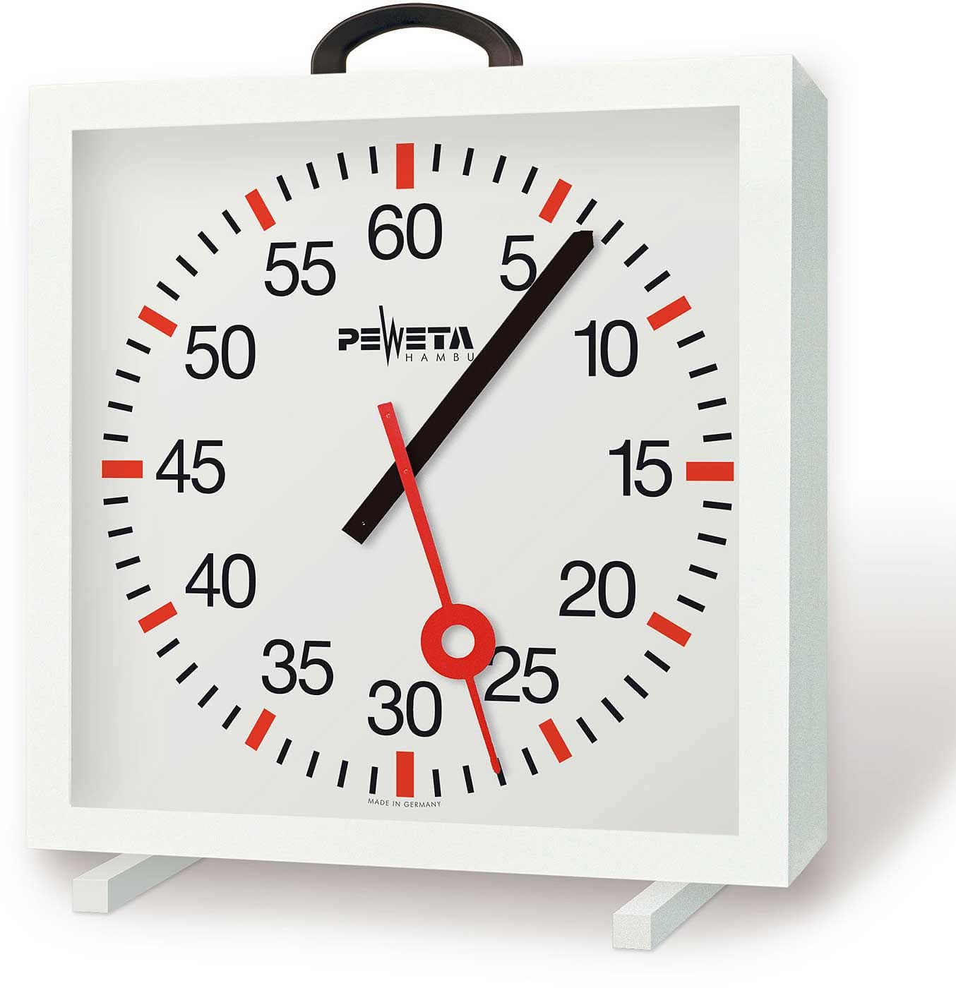 Peweta Wall Clock 60x60x12 cm Metal • Precise Radio Movement • Robust Metal Casing