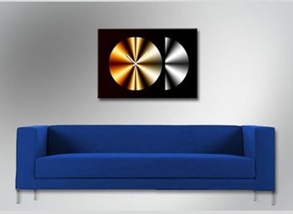 Dixtime Wall Clock 35x50 cm Aluminum • Silent Quartz Movement • Handmade