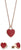Necklace with Heart Pendant and Heart Earrings 431-715-Rose Gold