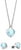 Jewellery Set Necklace with Pendant and Stud Earrings - Bering Jewelry Model: 431-715-Silver