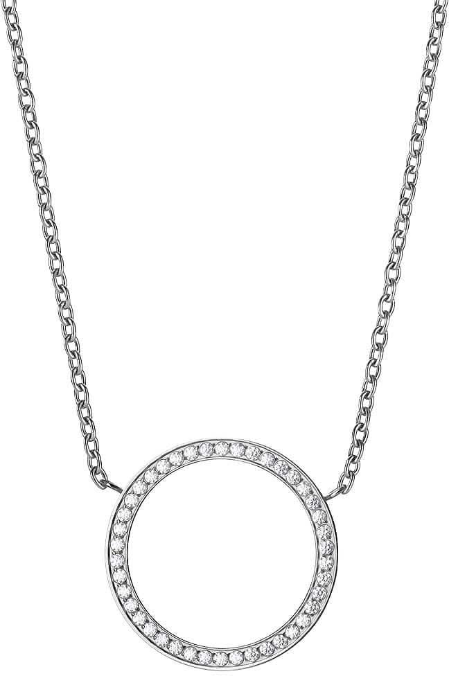 Stainless steel necklace with round pendant - Bering Jewelry Model: 434-17-450