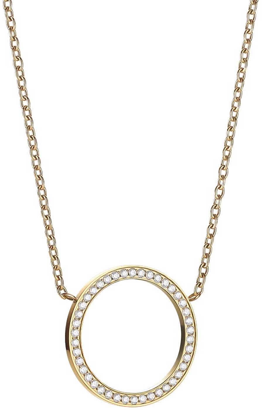 Stainless steel necklace with round pendant - Bering Jewelry Model: 434-27-450