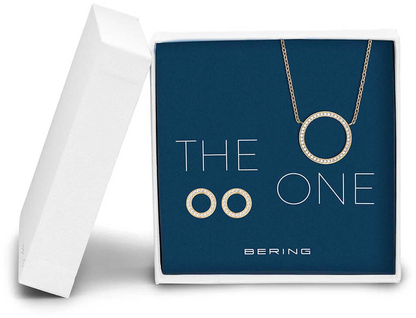 Set Necklace with Pendant and Stud Earrings - Bering Jewelry Model: 434-718-Gold