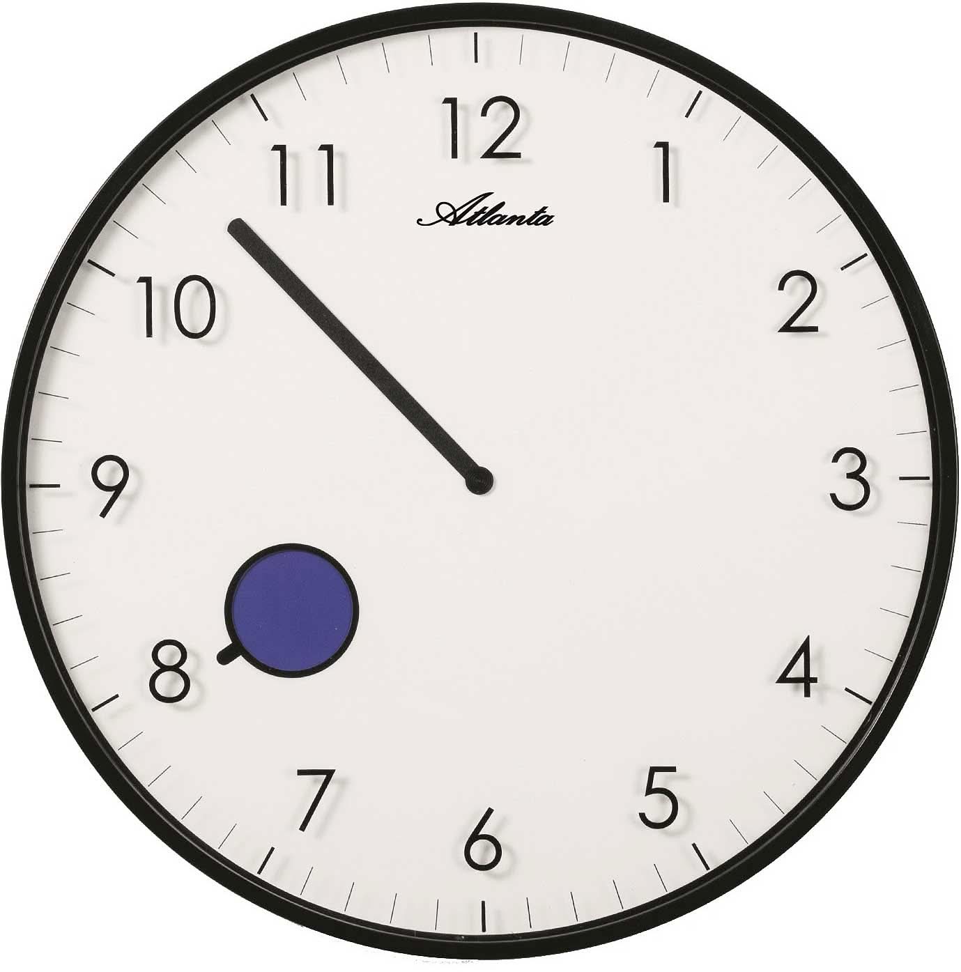Atlanta Wall Clock 25.5 cm Ø Plastic • Color-changing hour marker • Modern design