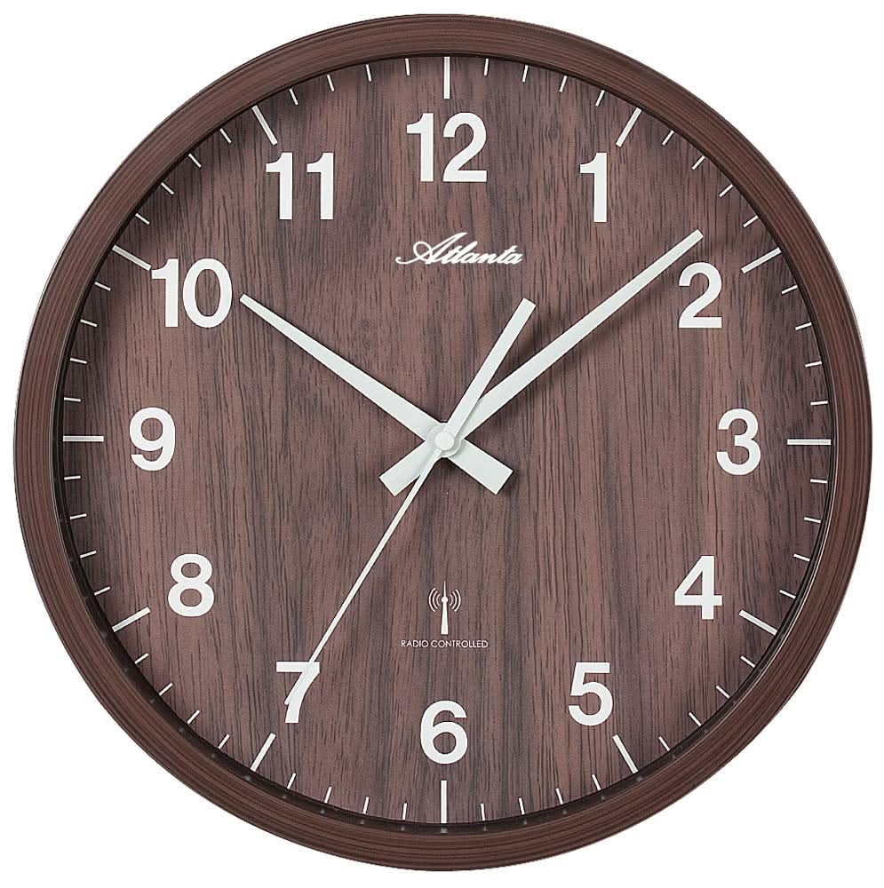 Atlanta Wall Clock 30.5 cm Ø Plastic • Radio-controlled • Low Noise