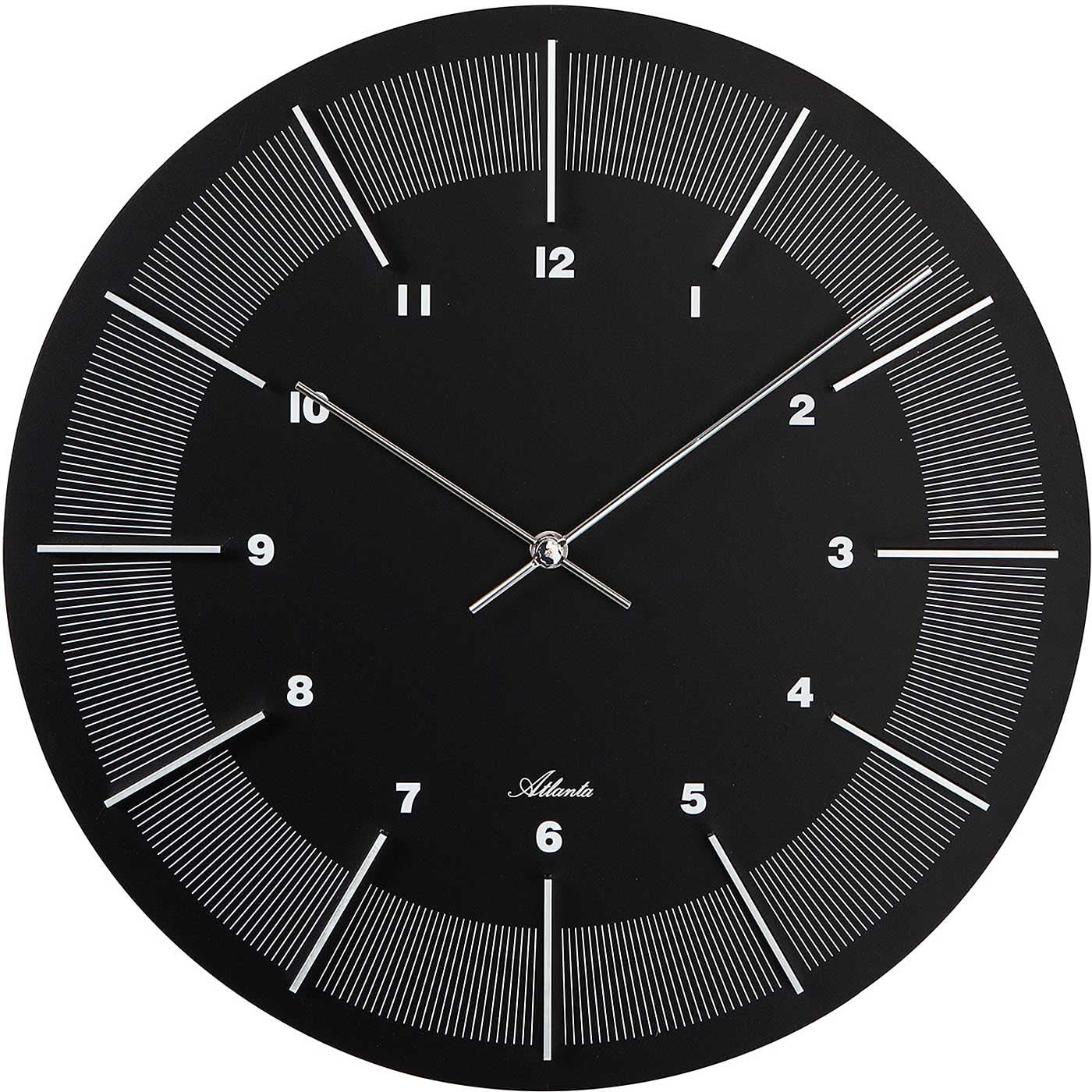Atlanta Wall Clock 40 cm Ø Metal • Modern Design • Silent Quartz Movement