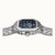Ingersoll Herrenarmbanduhr Seitenansicht, Metallgliederband, Krone, blaues Zifferblatt