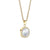 Arctic Pearls Elegant Gold-Tone Necklace with Shimmering Mother-of-Pearl Pendant - Bering Model: 452-27-450