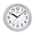 Atlanta Wanduhr mit silbernem Rahmen, weißem Zifferblatt und schwarzen Zeigern