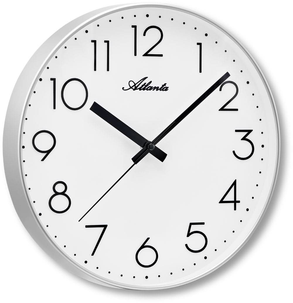 Atlanta Wall Clock 30 cm Ø Plastic • Exclusive Design • Precise Quartz Movement