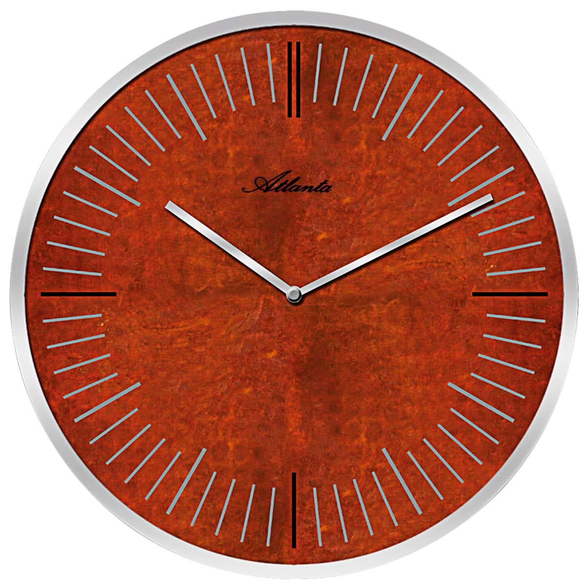 Atlanta Wall Clock 30 cm Ø Metal • Modern Design • Rust Look