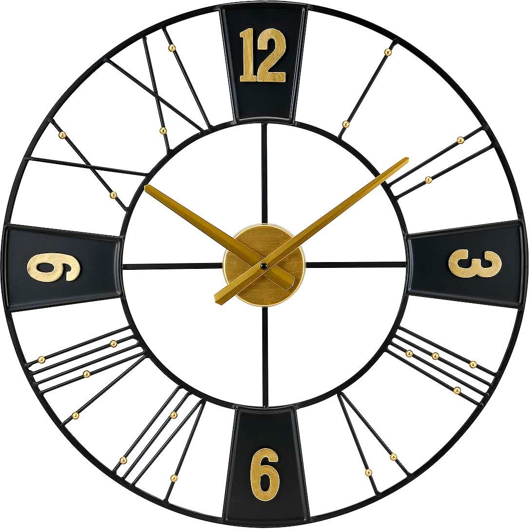 Atlanta Wall Clock 50x50x6 cm Metal • Modern Design • Quartz Movement