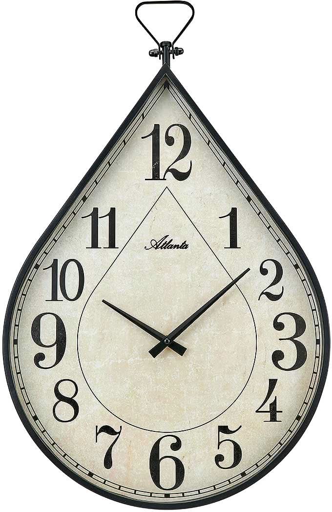 Atlanta Wall Clock 63x40 cm Metal • Exceptional Teardrop Shape • Modern Design