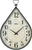 Atlanta Wall Clock 63x40 cm Metal • Exceptional Teardrop Shape • Modern Design