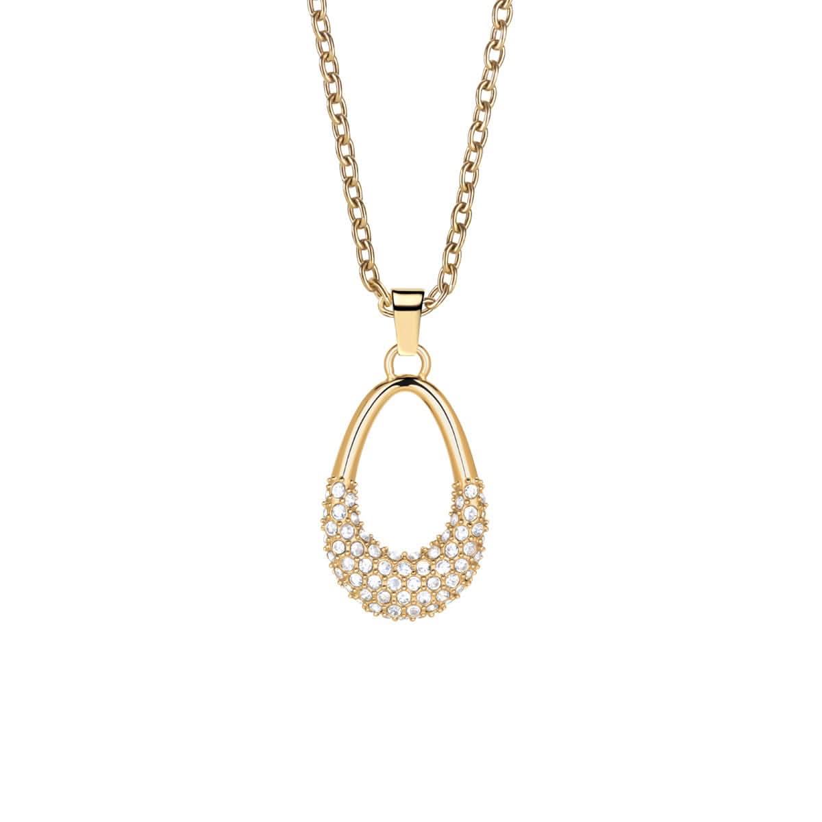 Arctic Pavé Necklace: Elegant Gold Design with Sparkling Crystals - Bering Model: 457-27-500